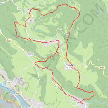 Itinéraire LES BALCONS DE SOUCLIN, distance, dénivelé, altitude, carte, profil, trace GPS