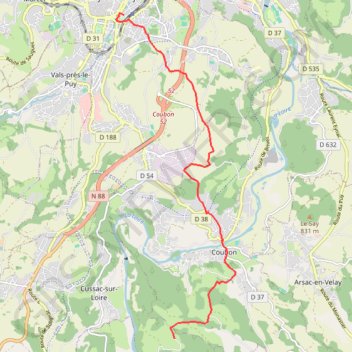 Itinéraire Étape 14 du GR 70, distance, dénivelé, altitude, carte, profil, trace GPS