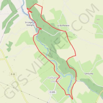 Itinéraire Circuit de la Calonne - Fontaine-la-Louvet, distance, dénivelé, altitude, carte, profil, trace GPS