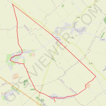 Itinéraire Boucle de la Closerie - Bernienville, distance, dénivelé, altitude, carte, profil, trace GPS