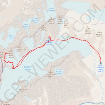 Itinéraire Roche Faurio, distance, dénivelé, altitude, carte, profil, trace GPS