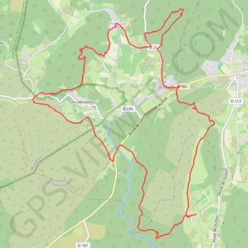 Itinéraire Durfort - Château de Fressac - Monoblet, distance, dénivelé, altitude, carte, profil, trace GPS