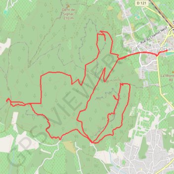 Itinéraire Orsan - Chapelle de Saint-Jean-de-Castres, distance, dénivelé, altitude, carte, profil, trace GPS