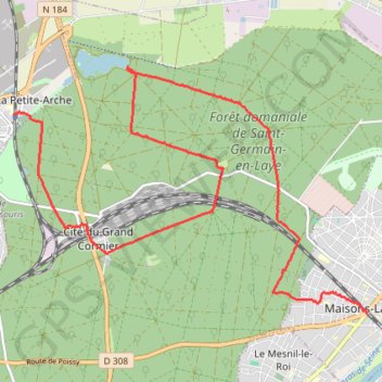 Itinéraire D'Achéres à Maisons-Laffitte, distance, dénivelé, altitude, carte, profil, trace GPS