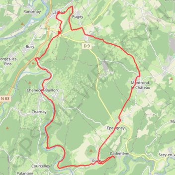 Itinéraire Le Petit Mont d'Or, distance, dénivelé, altitude, carte, profil, trace GPS