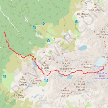 Itinéraire Croix de Belledonne, distance, dénivelé, altitude, carte, profil, trace GPS