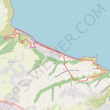 Itinéraire Les Rosaires Plérin, distance, dénivelé, altitude, carte, profil, trace GPS