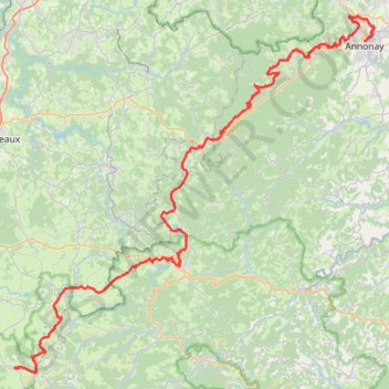 Itinéraire Grande Traversée de l'Ardèche VTT de Annonay à Les Estables, distance, dénivelé, altitude, carte, profil, trace GPS