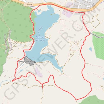 Itinéraire Le lac du Trapan - Bormes-les-Mimosas, distance, dénivelé, altitude, carte, profil, trace GPS