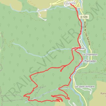 Itinéraire Laviolle Marche à pied, distance, dénivelé, altitude, carte, profil, trace GPS