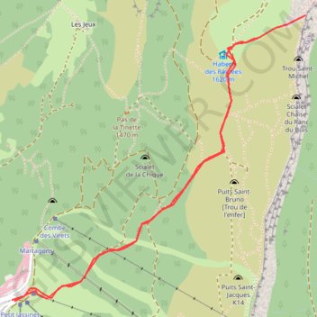 Itinéraire Plateau des Ramées depuis le stade ne neige de Lans en Vercors, distance, dénivelé, altitude, carte, profil, trace GPS
