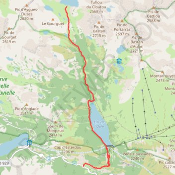 Itinéraire Port - Beilh par l'Oule, distance, dénivelé, altitude, carte, profil, trace GPS