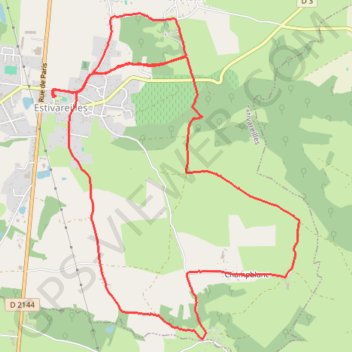 Itinéraire Estivareilles 11.5km, distance, dénivelé, altitude, carte, profil, trace GPS