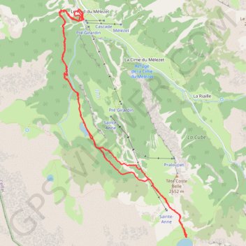 Itinéraire Lac Sainte-Anne, distance, dénivelé, altitude, carte, profil, trace GPS