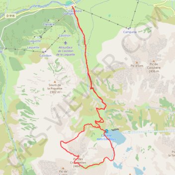 Itinéraire _Pic-des-Crampettes-2484m:17-06-2020, distance, dénivelé, altitude, carte, profil, trace GPS