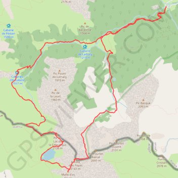 Itinéraire Pic Larraille por el Lac d'Ansabere, distance, dénivelé, altitude, carte, profil, trace GPS