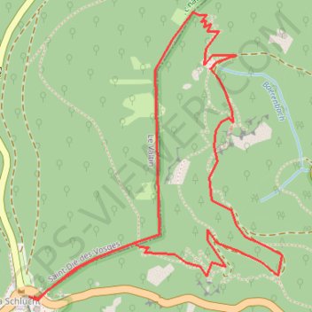 Itinéraire Schlucht - Hirschsteine, distance, dénivelé, altitude, carte, profil, trace GPS