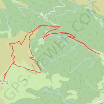 Itinéraire La Peyre, distance, dénivelé, altitude, carte, profil, trace GPS