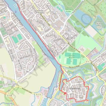 Itinéraire De Gravelines à sa plage, distance, dénivelé, altitude, carte, profil, trace GPS