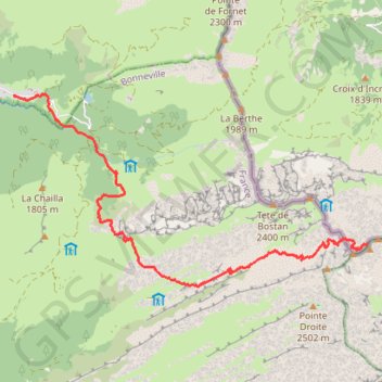 Itinéraire Retour Dents Blanches, distance, dénivelé, altitude, carte, profil, trace GPS