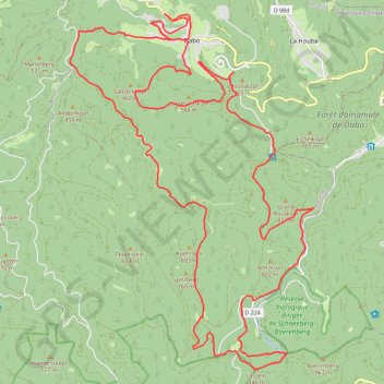 Itinéraire Balcon de Dabo, distance, dénivelé, altitude, carte, profil, trace GPS