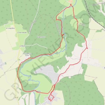 Itinéraire La houssaye, la risle, haut buisson, la houssaye, distance, dénivelé, altitude, carte, profil, trace GPS
