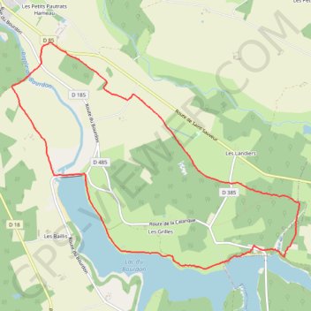Itinéraire Réservoir de Bourdon, distance, dénivelé, altitude, carte, profil, trace GPS