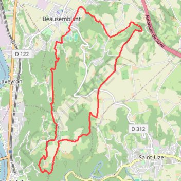 Itinéraire Parc des éoliennes - Beausemblant, distance, dénivelé, altitude, carte, profil, trace GPS