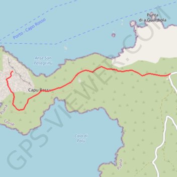 Itinéraire Piana - Capo Rosso, distance, dénivelé, altitude, carte, profil, trace GPS