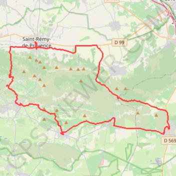 Itinéraire Vélo route - Tour des Alpilles, distance, dénivelé, altitude, carte, profil, trace GPS