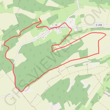 Itinéraire Les Fascines - Bouvelinghem, distance, dénivelé, altitude, carte, profil, trace GPS