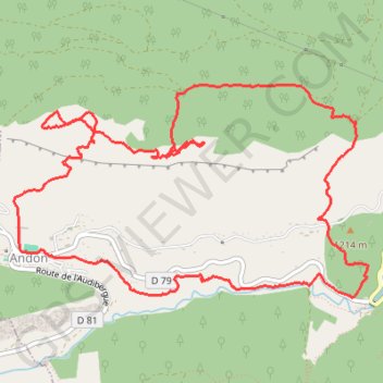 Itinéraire Andon - Circuit des Pivoines, distance, dénivelé, altitude, carte, profil, trace GPS