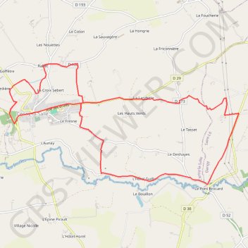 Itinéraire Circuit du lavoir à Cerisy-la-Salle, distance, dénivelé, altitude, carte, profil, trace GPS