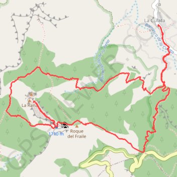 Itinéraire Roque Nublo à partir de La Culata, distance, dénivelé, altitude, carte, profil, trace GPS