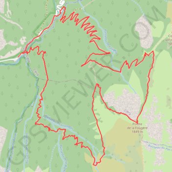Itinéraire Pointe de la Fougère, distance, dénivelé, altitude, carte, profil, trace GPS