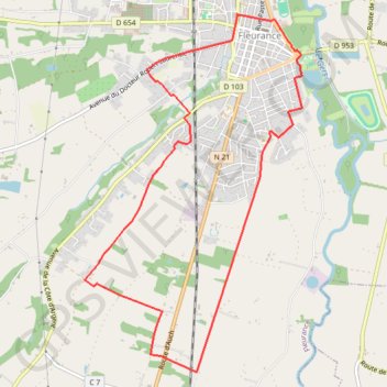 Itinéraire Le chemin du pigeonnier - Fleurance, distance, dénivelé, altitude, carte, profil, trace GPS