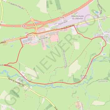 Itinéraire La perte du ruisseau de Collanges - Charolles, distance, dénivelé, altitude, carte, profil, trace GPS