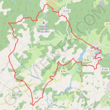 Itinéraire Sentier Entre Puys et Landes PDIPR87, distance, dénivelé, altitude, carte, profil, trace GPS