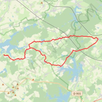 Itinéraire Circuit des étangs Nord - Rhodes, distance, dénivelé, altitude, carte, profil, trace GPS