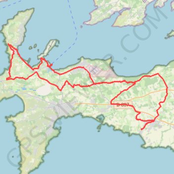 Itinéraire Telgruc-sur-Mer Cyclisme, distance, dénivelé, altitude, carte, profil, trace GPS