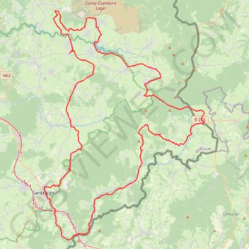 Itinéraire tdch-butg-j1-105kms, distance, dénivelé, altitude, carte, profil, trace GPS