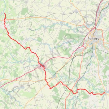 Itinéraire Gençay (86160), Vienne, Nouvelle-Aquitaine, France - La Peyratte (79200), Deux-Sèvres, Nouvelle-Aquitaine, France, distance, dénivelé, altitude, carte, profil, trace GPS
