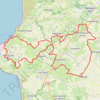 Itinéraire 1 - a2h_2025_vtt_48km, distance, dénivelé, altitude, carte, profil, trace GPS