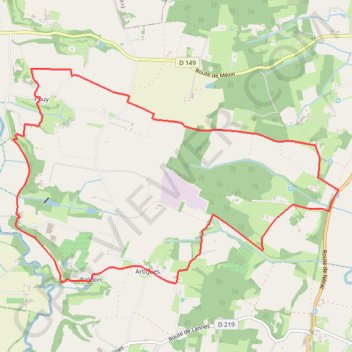 Itinéraire Dans la vallée d'Albret - Artigues, distance, dénivelé, altitude, carte, profil, trace GPS