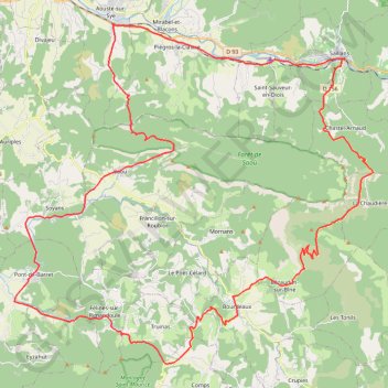 Itinéraire Le col de la Chaudière, distance, dénivelé, altitude, carte, profil, trace GPS