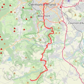 Itinéraire Via Arvernia, distance, dénivelé, altitude, carte, profil, trace GPS