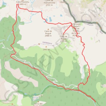 Itinéraire Cime de Rogué, distance, dénivelé, altitude, carte, profil, trace GPS