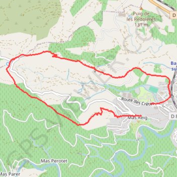 Itinéraire Boucle à l'ouest de Banyuls passant par Notre-Dame de la Salette, distance, dénivelé, altitude, carte, profil, trace GPS