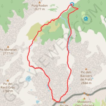 Itinéraire Pic de l'Enfer - Canal du Gendarme, distance, dénivelé, altitude, carte, profil, trace GPS