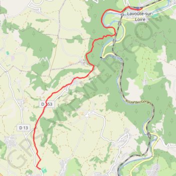 Itinéraire De Lavoûte sur Loire à Polignac, distance, dénivelé, altitude, carte, profil, trace GPS